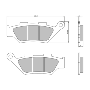 Set placute frana fata Benelli Imperiale 40 (19-21) - Leoncino 500 (20-23) - TRK 502 X (18-23) - TRK 702 X (23) (RMS)