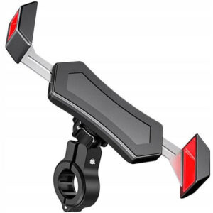 Suport telefon R16-metal 4 RIDE (pentru volan 20-30mm, culoare negru/rosu, Metal)