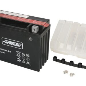 Acumulator AGM/Incarcare uscata cu acid/Pornire (vinzari limitate catre consumatori) 4 RIDE 12V 24Ah 350A R+ Fara intretinere electrolit inclus 205x87x162mm Incarcare uscata cu acid YTX24HL-BS
